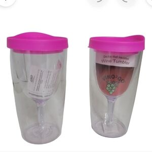 Vino 2 Go Wine Tumblers Set Double Wall Insulated NEW